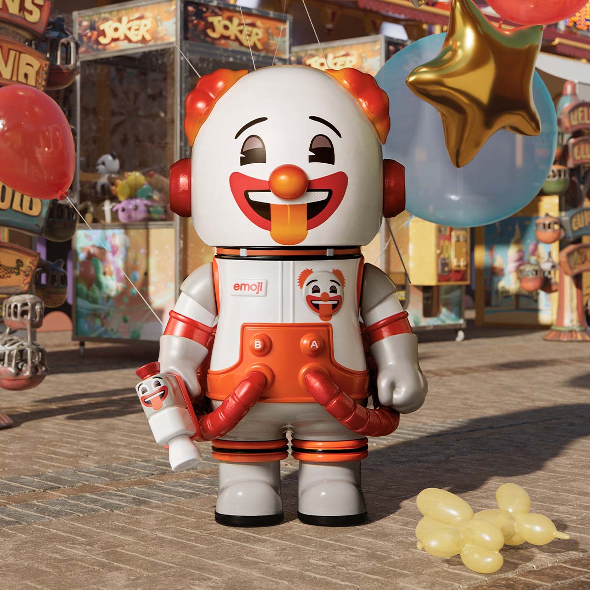 Mega Space Molly 100% × emoji Series by POP MART