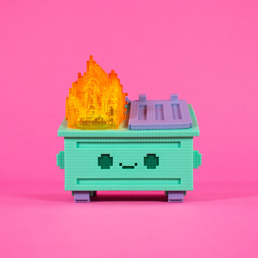 8-Bit Dumpster Fire Vinyl Figure by 100% Soft