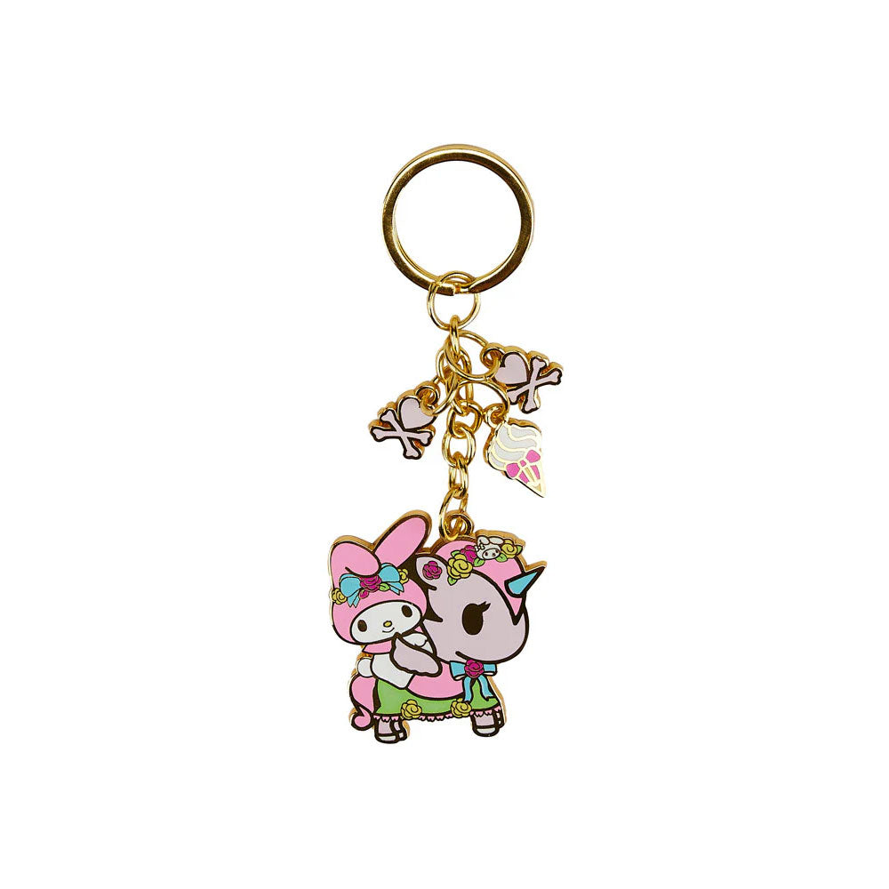 tokidoki x Kuromi &amp; My Melody Garden Party My Melody Charm Keychain