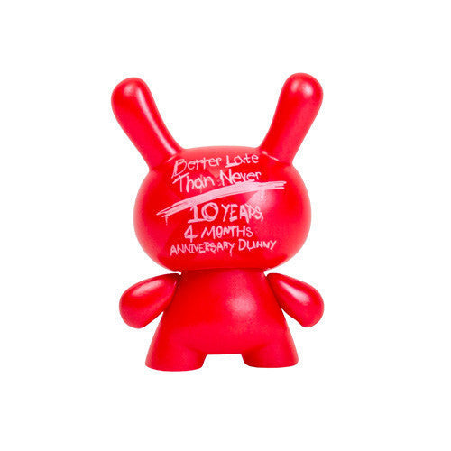 10th Anniversary 3&quot; Dunny - Red - Mindzai
 - 3