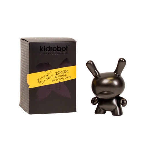 10th Anniversary 3&quot; Dunny - Black - Mindzai
 - 1